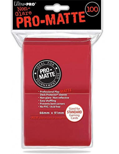 Ultra Pro 84516Standard Pro Mat Pochettes pour cartes 100Pack - red - version anglaise