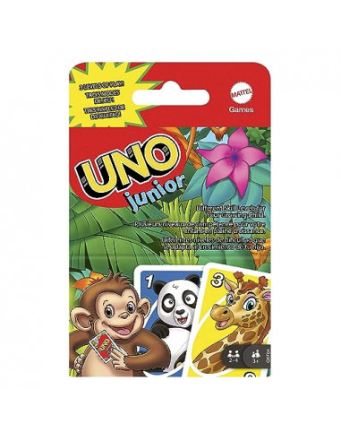 Mattel Games UNO Junior, Jeu De Cartes Familial Pour Enfants Et Adultes, Jeu De Société Pour Soirée Jeux En Famille Ou